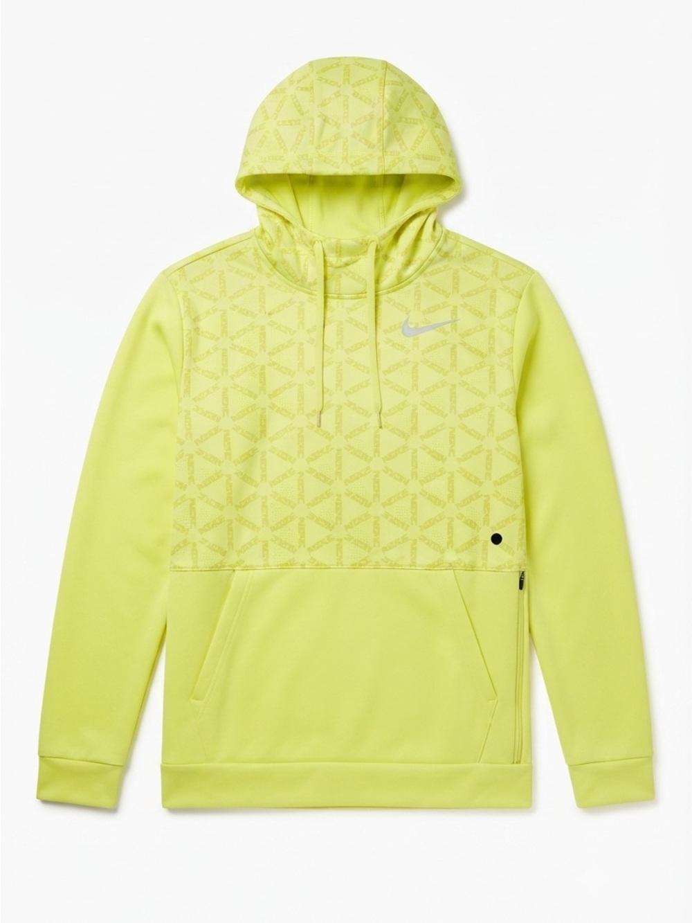 Nike Therma-FIT Neon Green All-Over Logo Hoodie – Size Large *